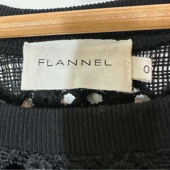 Flannel Black Lace  Transparent Dress Size 0 - Picture 4 of 6